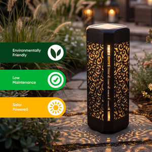 Pack of 4 Solar Stake Lights – Warm White LED Pathway Lights