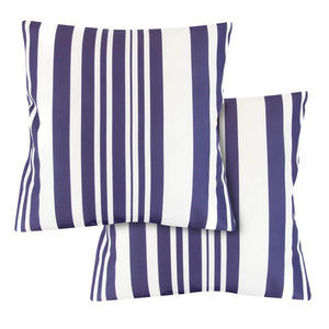 Pack of 2 Blue Striped Cushion Covers