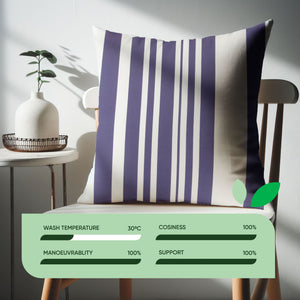 Pack of 2 Blue Striped Cushion Covers