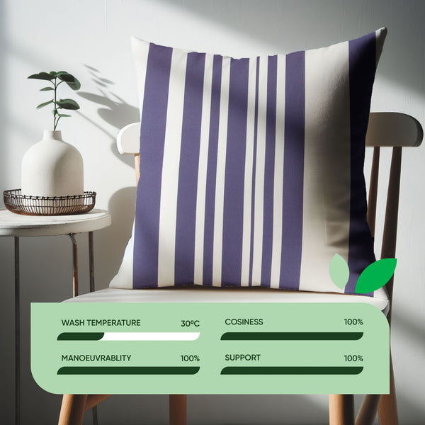Pack of 2 Blue Striped Cushion Covers