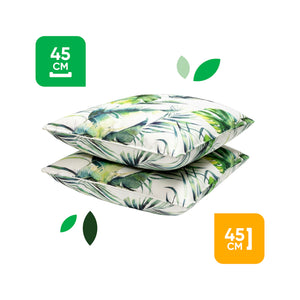 Pair of Outdoor Scatter Cushions – Botanical Leaf Design