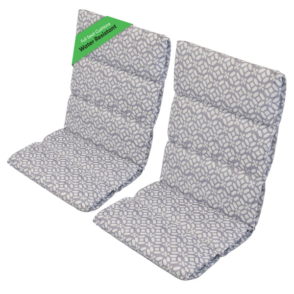 Pair of Outdoor Seat Cushion – Geo Full Length Chair Pad