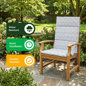 Pair of Outdoor Seat Cushion – Geo Full Length Chair Pad
