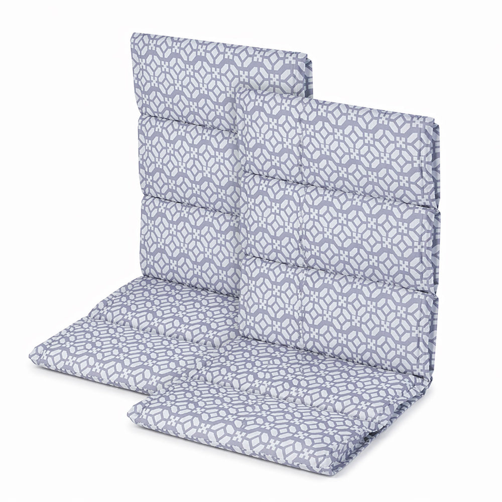 Pair of Outdoor Seat Cushion – Geo Full Length Chair Pad