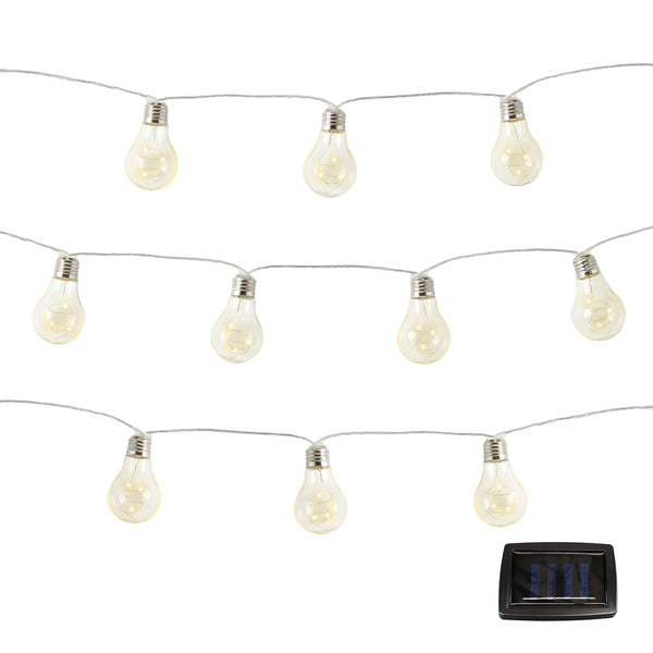 10-Piece Solar String Lights – 2m Micro LED Bulb Lights