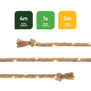 Solar Rope Lights – 4m Decorative LED Rope Light with 45 LEDs