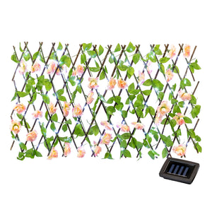 Solar Garden Trellis – Pink Flower Trellis with LED Lights