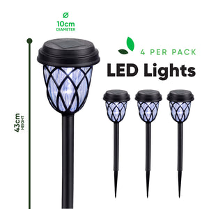 Pack of 4 Solar Stake Lights – Pathway LED Lights