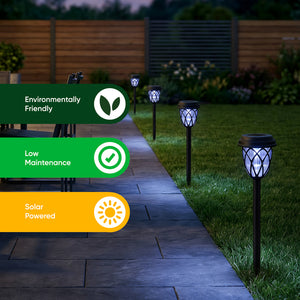 Pack of 4 Solar Stake Lights – Pathway LED Lights