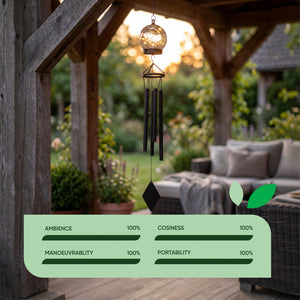 Solar Wind Chime – Crackle Ball LED Hanging Light