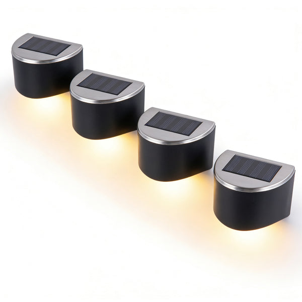 Pack of 4 Solar Fence Lights – Urbane LED Wall Lights