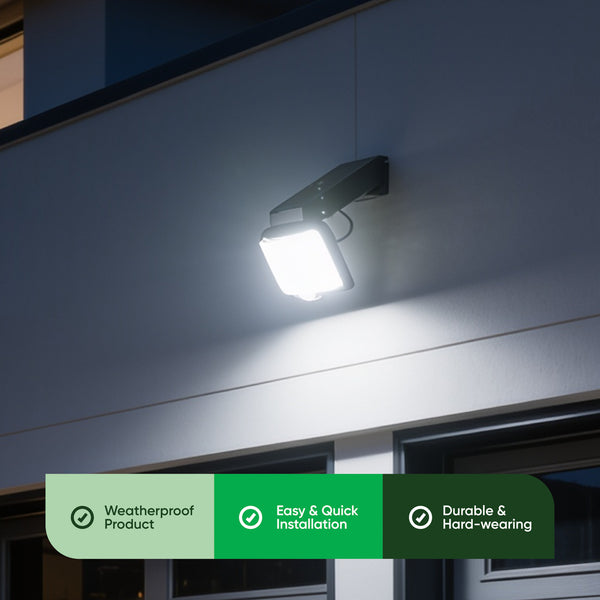 Solar Security Light – Swivel Motion Sensor LED Floodlight