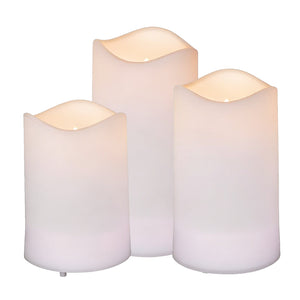 Solar LED Candle Set – 3 Piece Flameless Outdoor Candles
