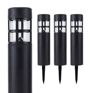 Pack of 4 Solar Stake Lights – Pillar LED Pathway Lights