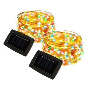 Pack of 2 20m Solar Multi-Coloured LED String Lights – 400 LEDs