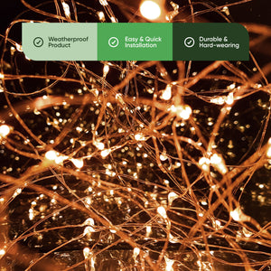 Pack of 2 20m Solar Fairy Lights – 100 LEDs Each