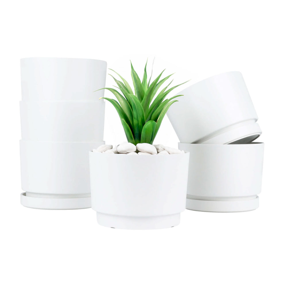 Pack of 6 Self Watering Plant Pots – 18cm Indoor & Outdoor