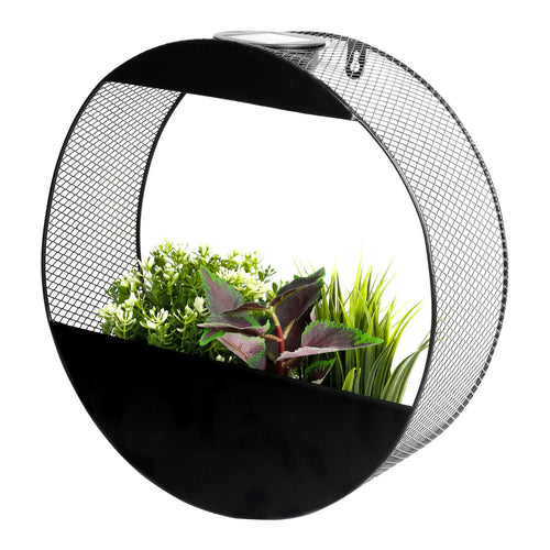 Solar Wall Planter with LED Light – Metal Hanging Planter | Shop Now