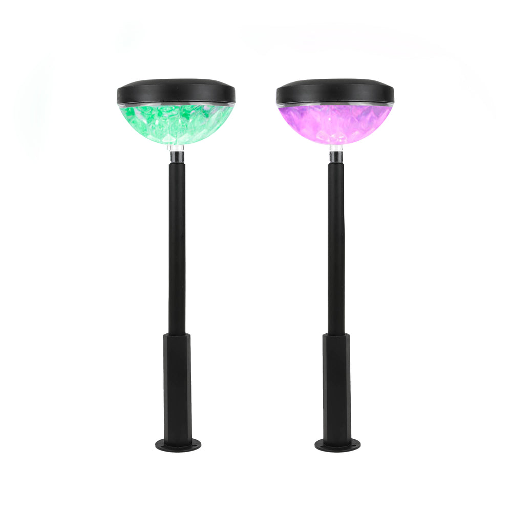 Pack of 2 Multi-Coloured Solar LED Garden Stake Lights