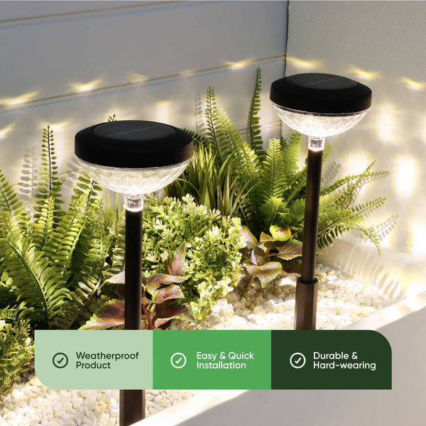 Pack of 2 Multi-Coloured Solar LED Garden Stake Lights
