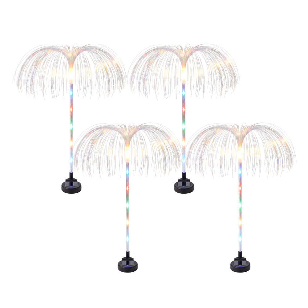Pack of 4 Solar Jellyfish Stake Lights – Colour Changing LED Garden Lights