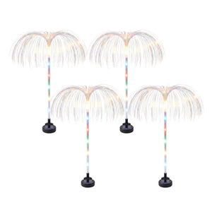 Pack of 4 Solar Jellyfish Stake Lights – Colour Changing LED Garden Lights