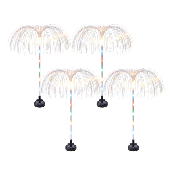 Pack of 4 Solar Jellyfish Stake Lights – Colour Changing LED Garden Lights