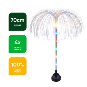 Pack of 4 Solar Jellyfish Stake Lights – Colour Changing LED Garden Lights