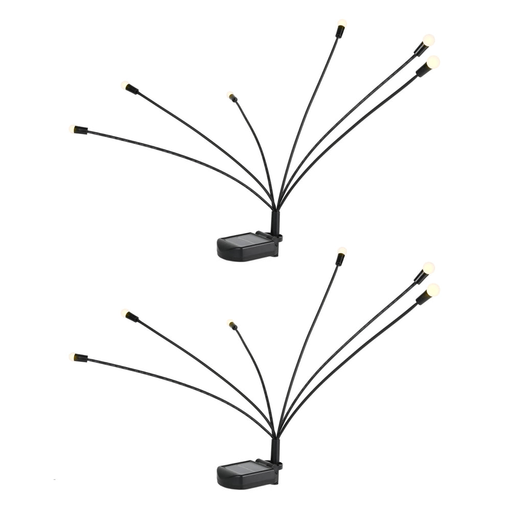 Pack of 2 Solar Firefly Stake Lights – Warm White LED Garden Lights