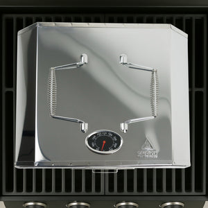 BBQ Pizza Oven Attachment with Pizza Stone & Thermometer | Grill Top Pizza Maker