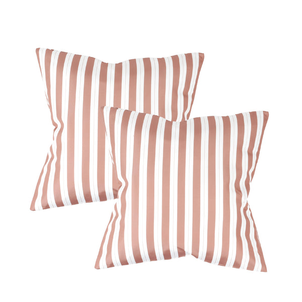Pair of Outdoor Scatter Cushions - Red Stripe Design