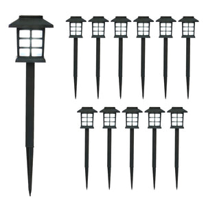 Pack of 12 Solar Pathway Lights – Warm White LED Garden Stake Lights