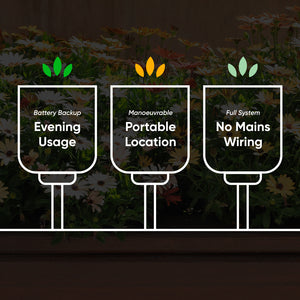 Pack of 12 Solar Pathway Lights – Warm White LED Garden Stake Lights