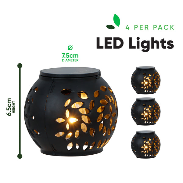Pack of 4 Hanging Versatile Solar Lanterns – 2-in-1 Tabletop & Hanging LED Garden Lights