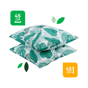 Pair of Outdoor Scatter Cushions – Botanical Leaf Design