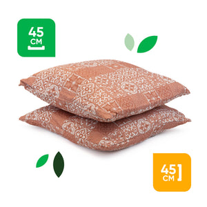 Pair of Outdoor Scatter Cushions – Jacquard Pink Design