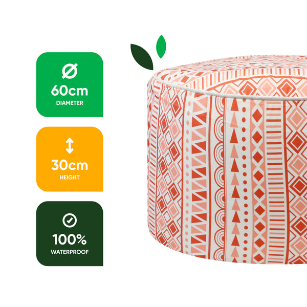 Outdoor Pouf Ottoman – Morocco Cube Inflatable Footstool