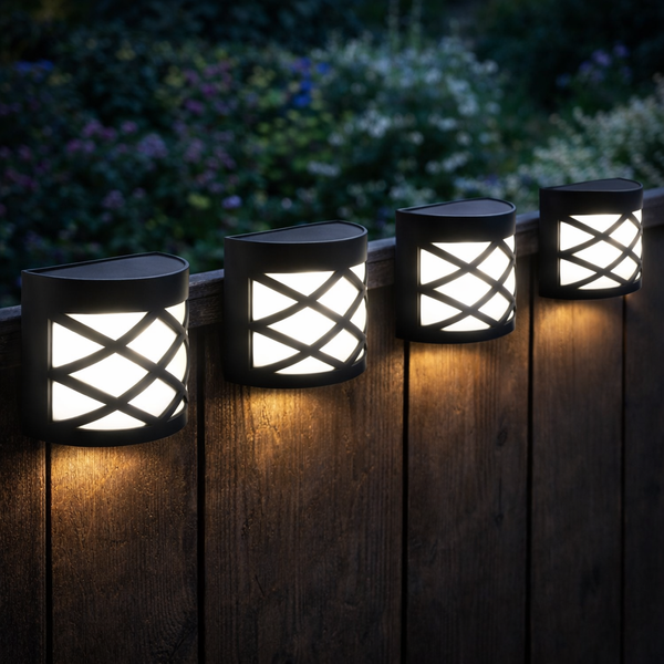 Pack of 4 Solar Fence Lights – Deck, Fence & Wall LED Lights