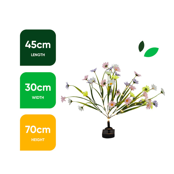 Solar Wild Chrysanthemum Stake Light – Warm White LED Garden Light
