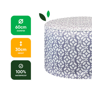 Outdoor Pouf Ottoman – Geo Inflatable Footstool