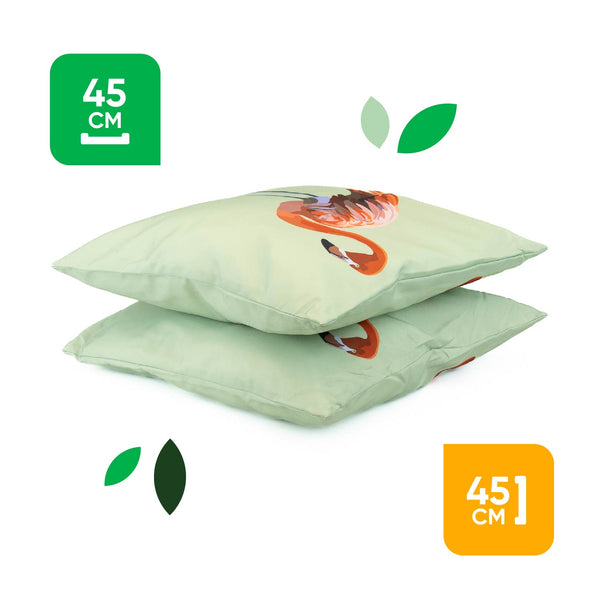 Pair of Outdoor Scatter Cushions – Solo Flamingo Design