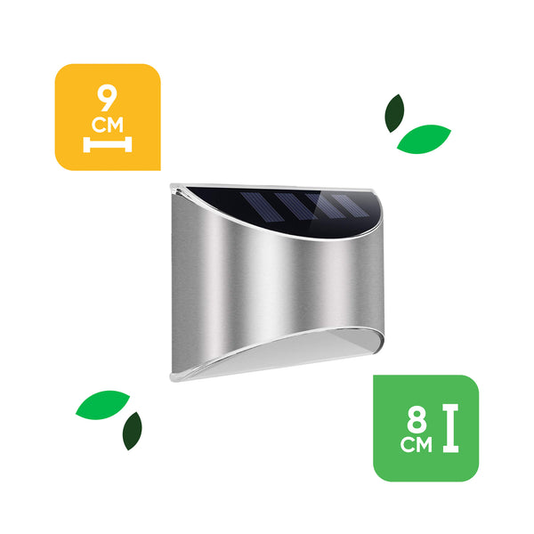 Pack of 2 Solar Fence Lights – Lucent LED Wall Lights