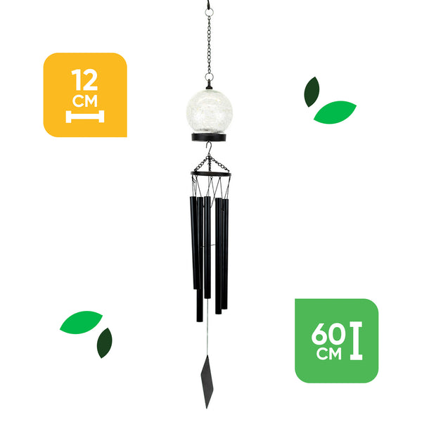 Solar Wind Chime – Crackle Ball LED Hanging Light