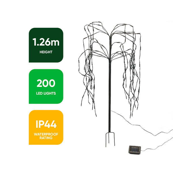 Solar Tree Light – Willow Tree with 200 LED Lights