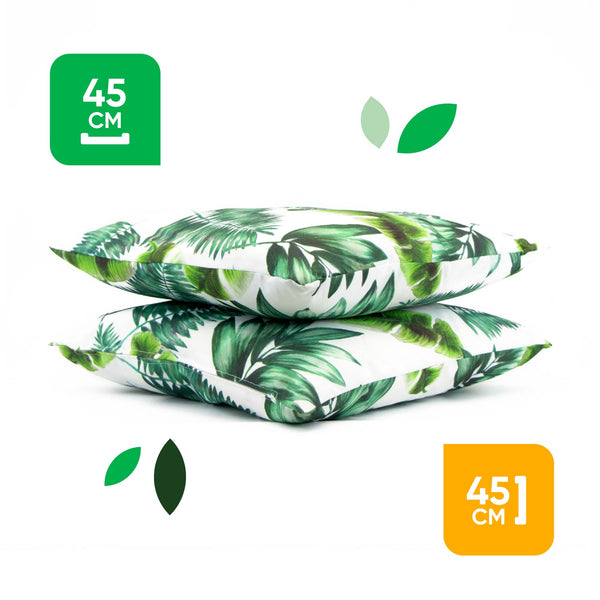 Pair of Outdoor Scatter Cushions – Botanical Green Design