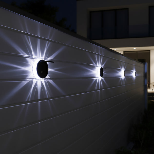 Solar Fence Lights – Star LED Wall Lights Pack of 4