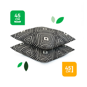 Pair of Outdoor Scatter Cushions – Aztec Diamond Design