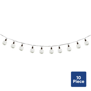 10-Piece Solar Crackle Ball String Lights – Outdoor LED Garden Lights