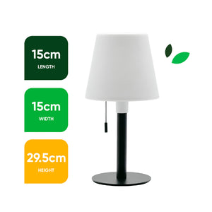 Solar Table Lamp with USB Charging – Warm White LED Garden Light