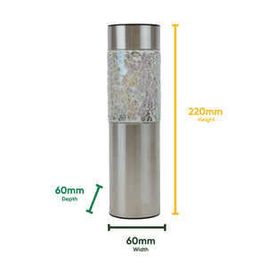 Pack of 4 Solar Mosaic Stake Lights – Warm White LED Garden Lights